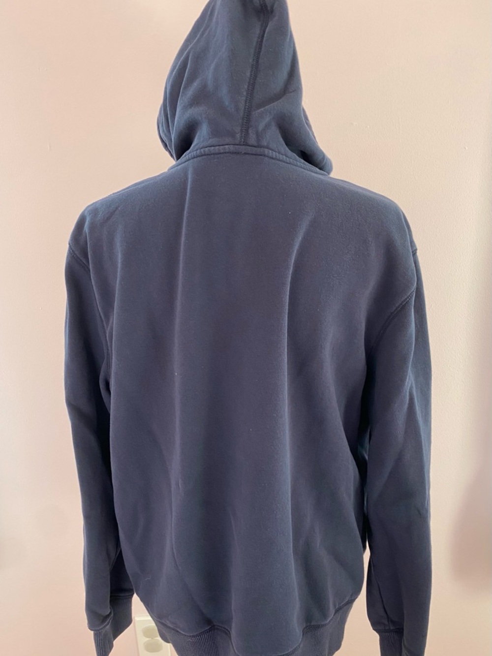 Nike Navy Full-Zip Hoodie with Red-Trim NIKE Letters - Picture 5 of 10